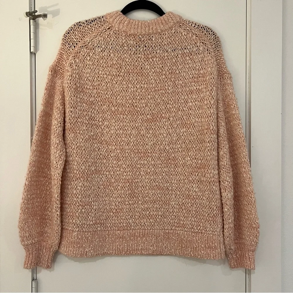 Madewell Baez Pullover Crewneck Sweater Pink Wool Alpaca Blend Size Small - Picture 9 of 10